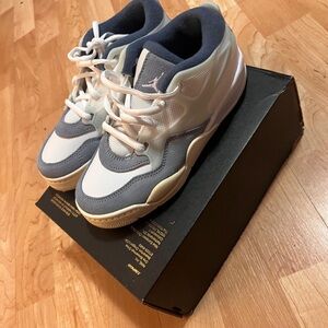 Jordan Kids White and Gray Sneakers